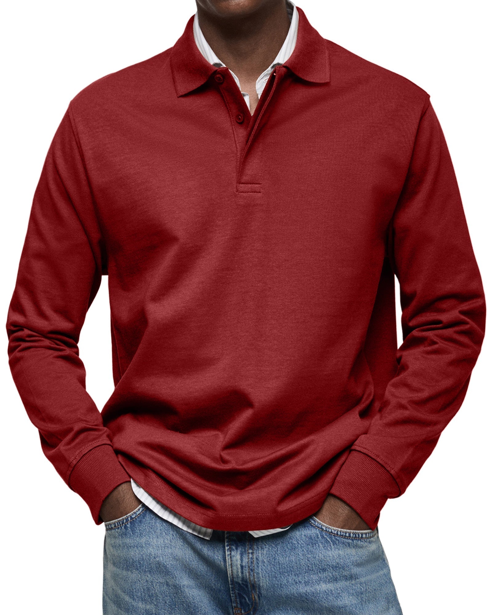 Alexandre™ Casual Polo with Long Sleeves