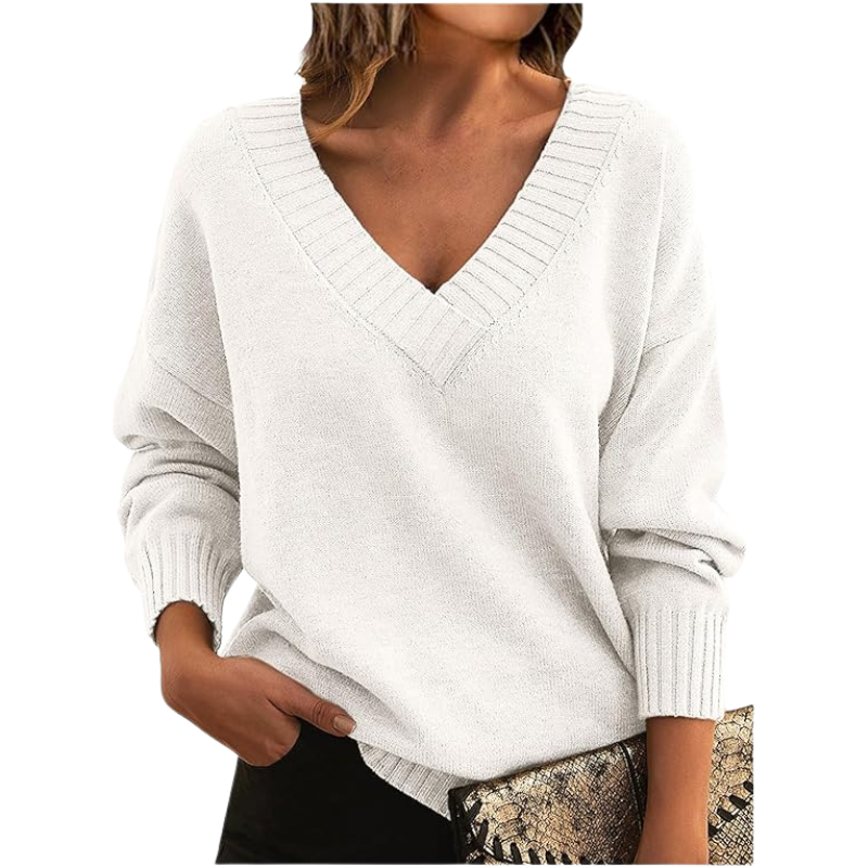 Luxurious V-Neck Cashmere Sweater, Perfect for Everyday Wear