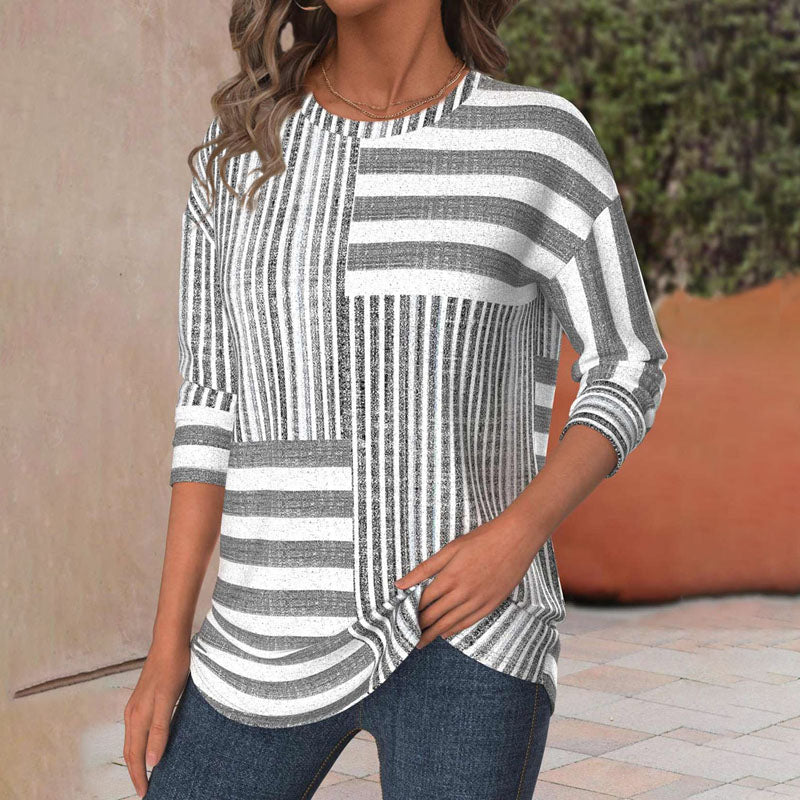 Sophie – Striped Blouse with a Trendy Twist