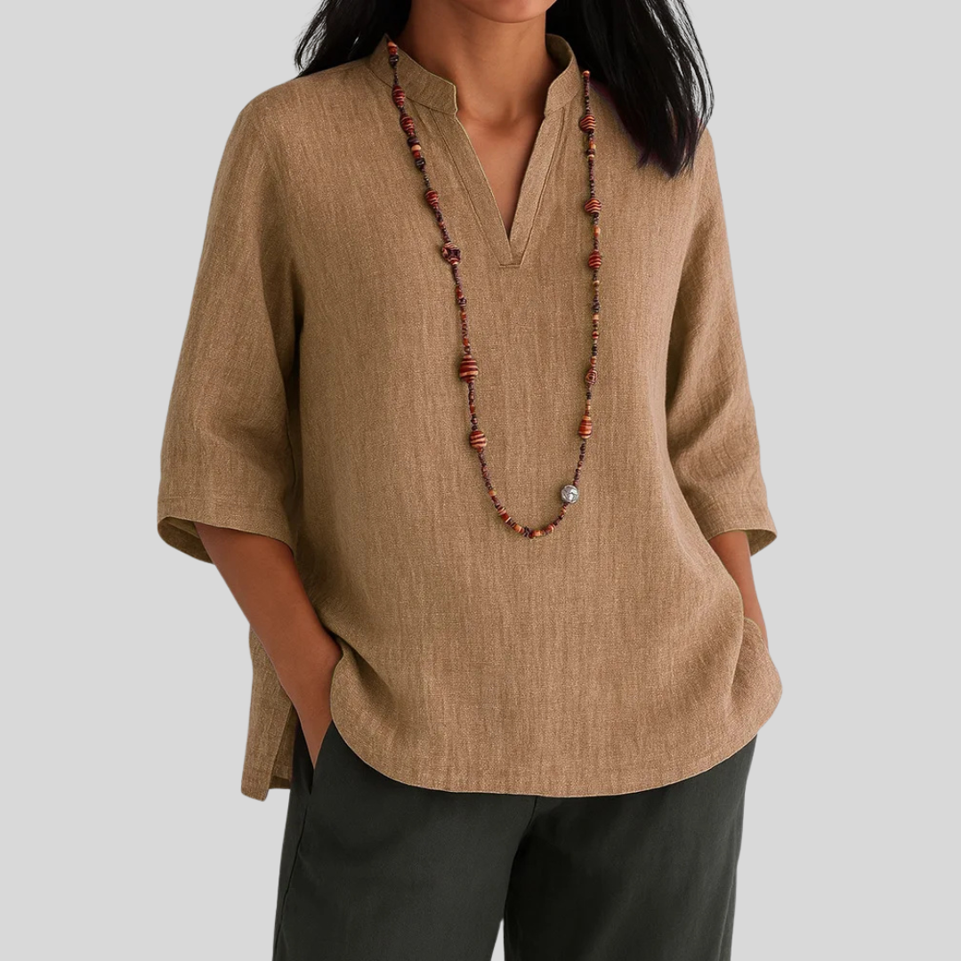 Luna – Elegant Linen Blouse