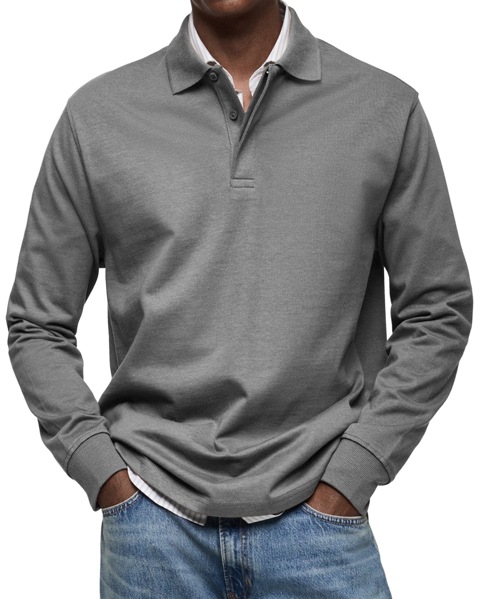 Alexandre™ Casual Polo with Long Sleeves