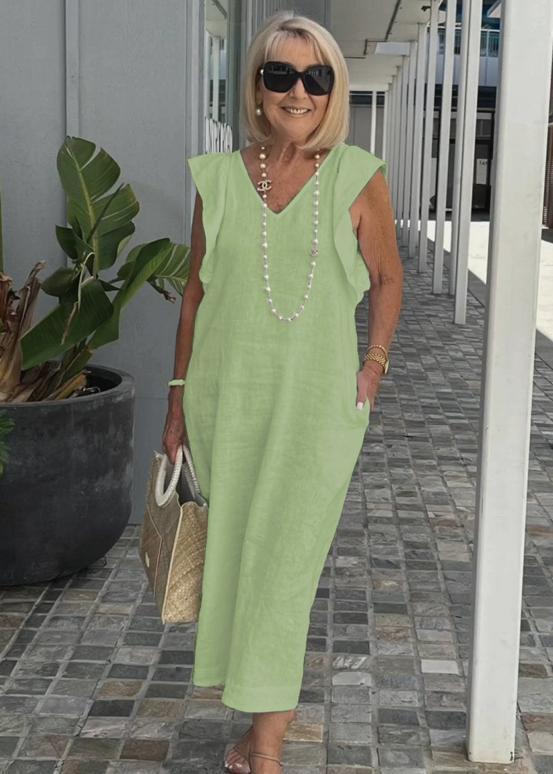 Nora – Sleeveless V-Neck Dress