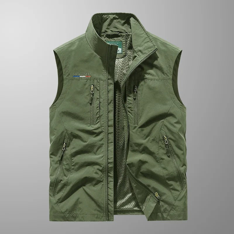 Hermann™ - Airy cargo sleeveless jacket with multiple pockets