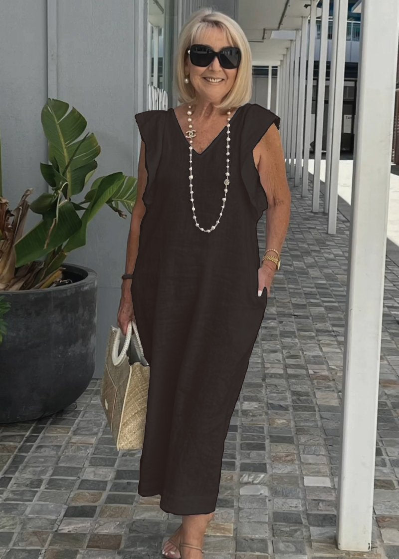 Nora – Sleeveless V-Neck Dress