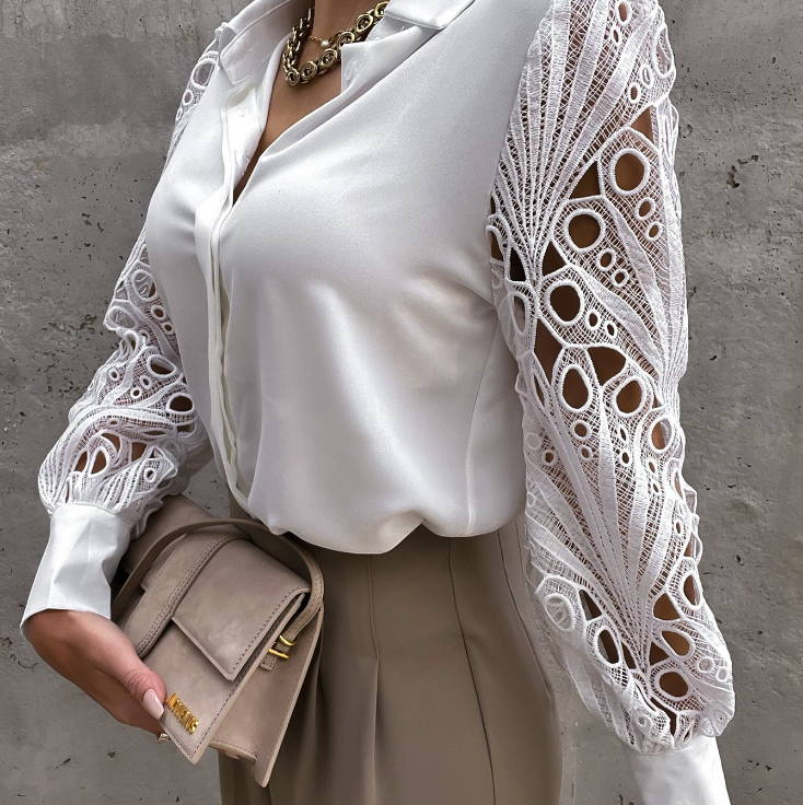 ENGELBERTA MODERN BLOUSE WITH COLLAR