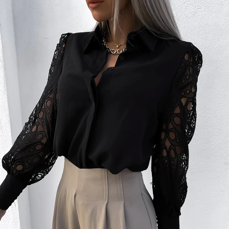 ENGELBERTA MODERN BLOUSE WITH COLLAR