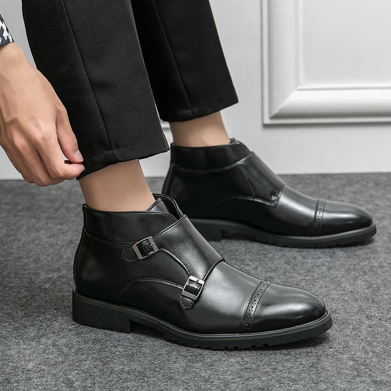 Parker | Synthetic Boots with Double Buckle