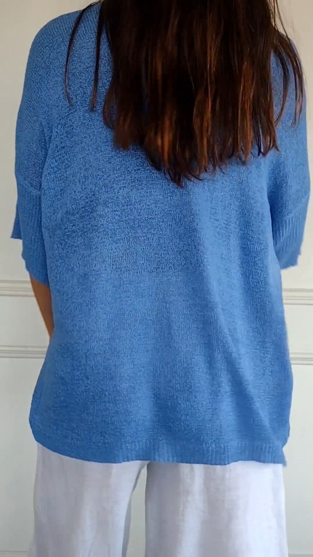 Anna - Knitted V-Neck T-Shirt