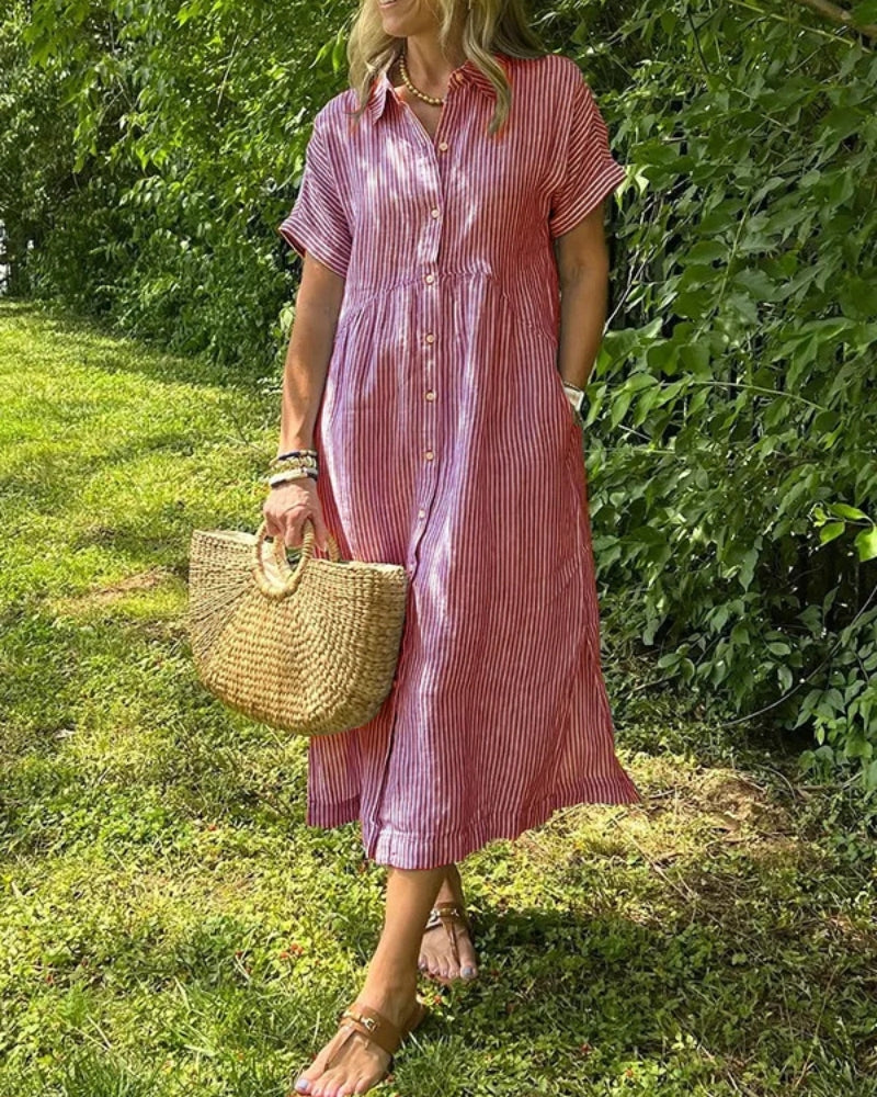 ANOREA - STYLISTIC STRIPED DRESS