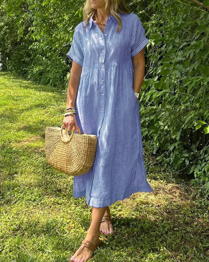 ANOREA - STYLISTIC STRIPED DRESS