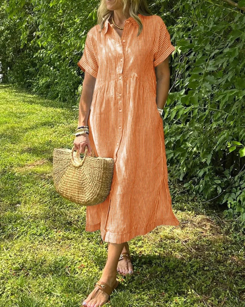 ANOREA - STYLISTIC STRIPED DRESS