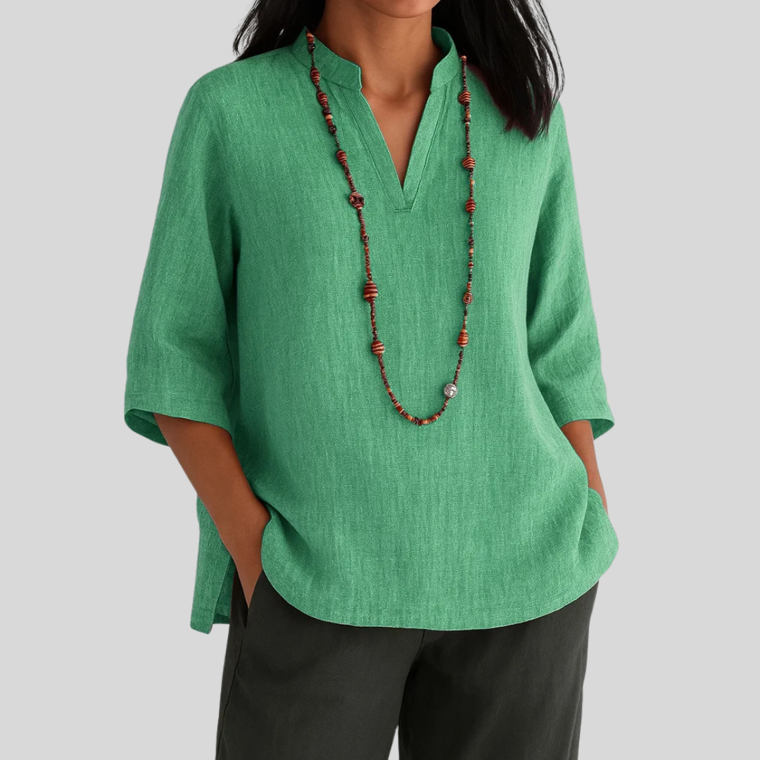 Luna – Elegant Linen Blouse