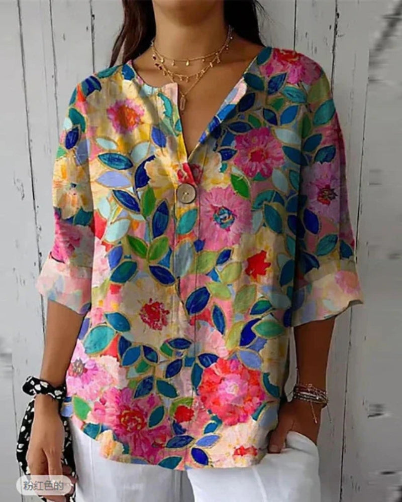 HELEINA - Floral Vintage Shirt