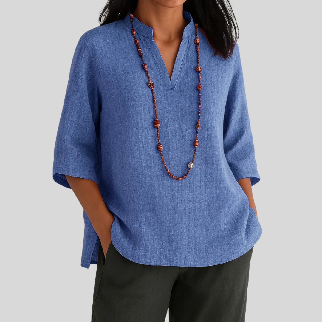 Luna – Elegant Linen Blouse
