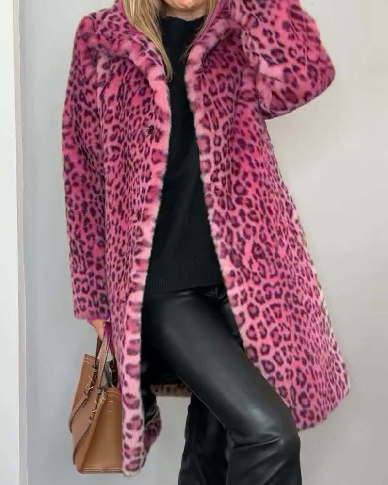 LEIA - Leopard Print Long Jacket