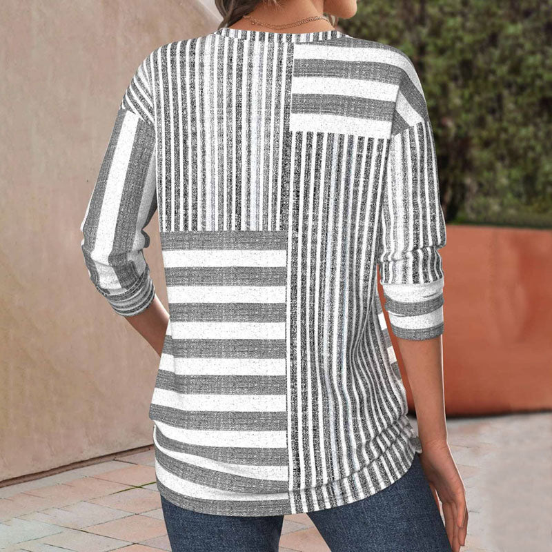 Sophie – Striped Blouse with a Trendy Twist