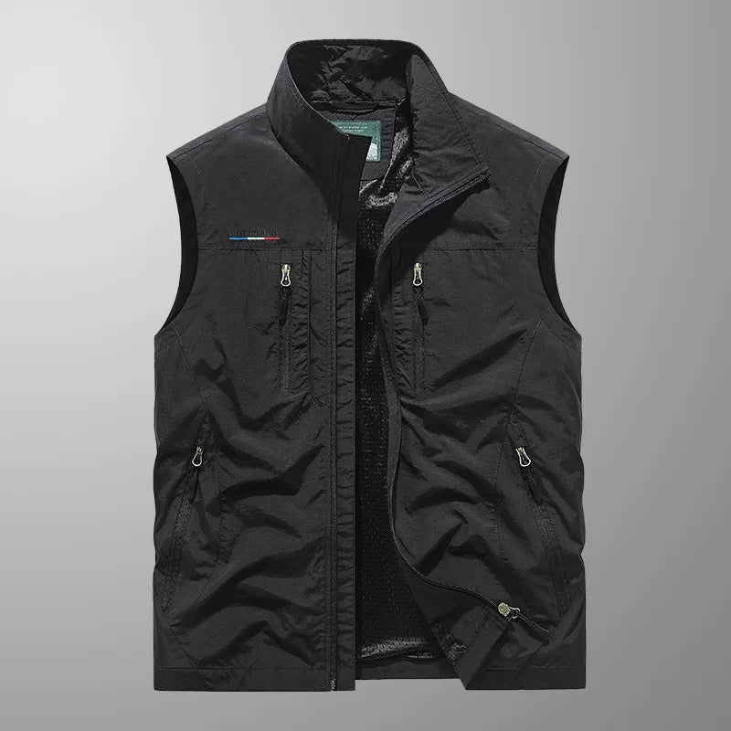 Hermann™ - Airy cargo sleeveless jacket with multiple pockets