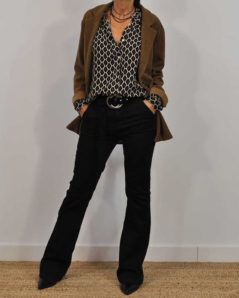 EDWINA GEOMETRIC BLOUSE