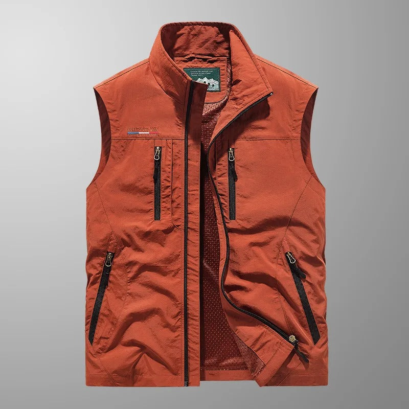 Hermann™ - Airy cargo sleeveless jacket with multiple pockets
