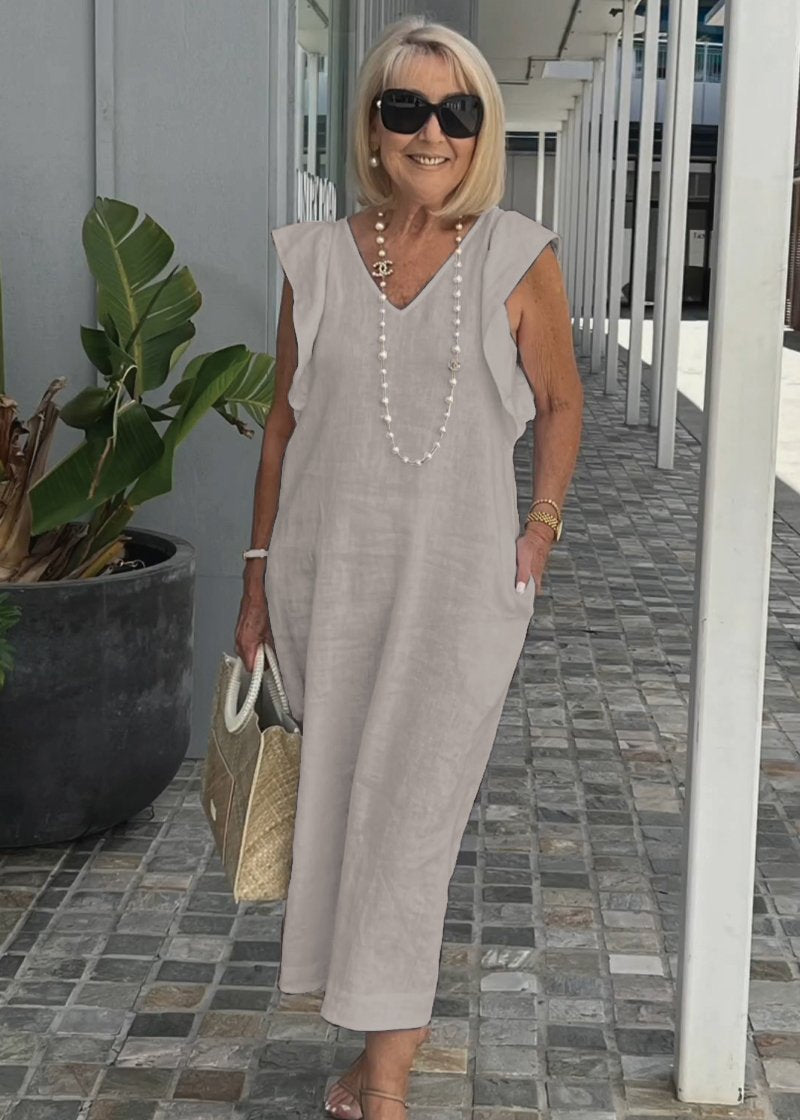Nora – Sleeveless V-Neck Dress