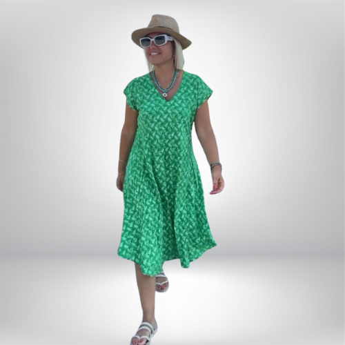 Leonie – V-neck Dress with Relaxed Silhouette