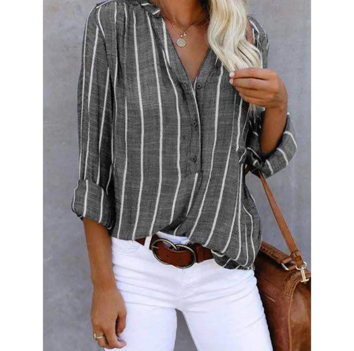 AGATHE STRIPED ELEGANT SHIRT