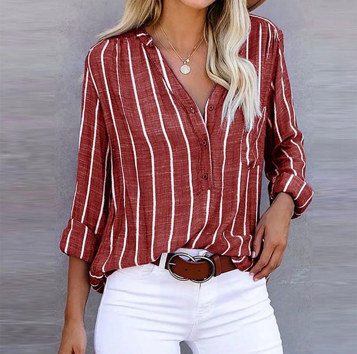 AGATHE STRIPED ELEGANT SHIRT