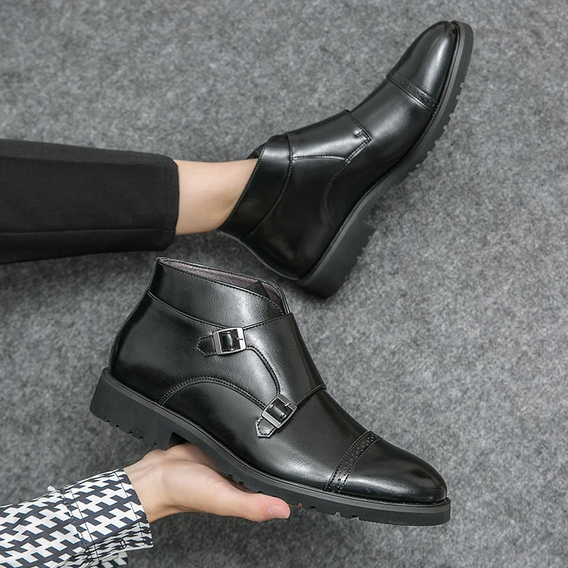 Parker | Synthetic Boots with Double Buckle