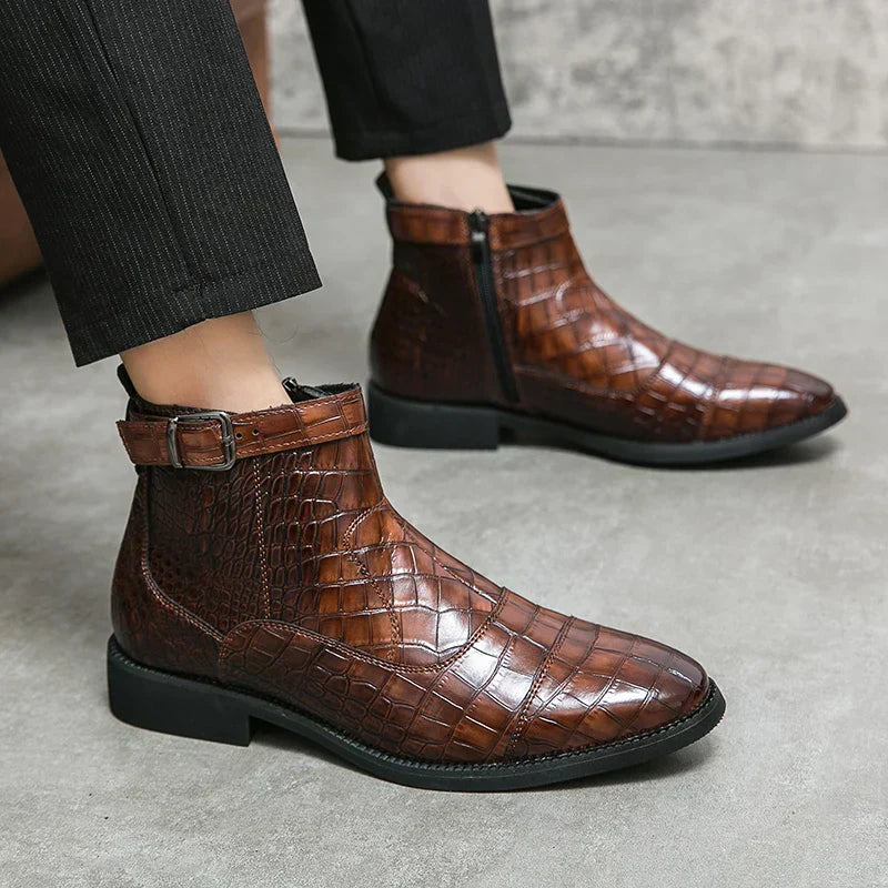 Dylan | Faux Leather Shoes with Clasp