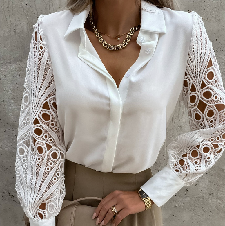 ENGELBERTA MODERN BLOUSE WITH COLLAR
