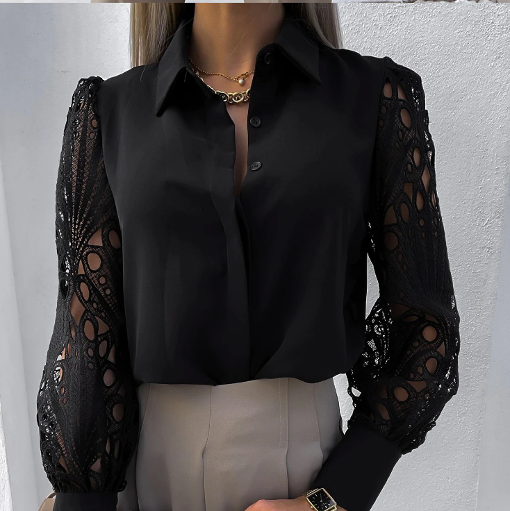 ENGELBERTA MODERN BLOUSE WITH COLLAR