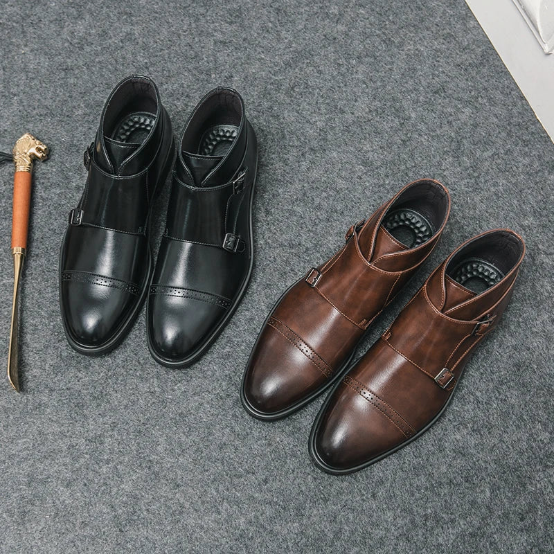 Parker | Synthetic Boots with Double Buckle