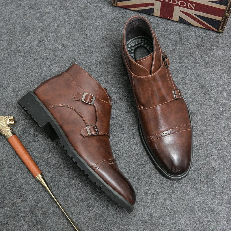 Parker | Synthetic Boots with Double Buckle